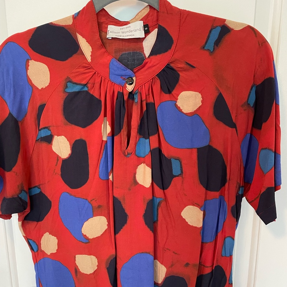 Allison Wonderland Rust Blouse - Picture 2 of 4